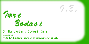 imre bodosi business card